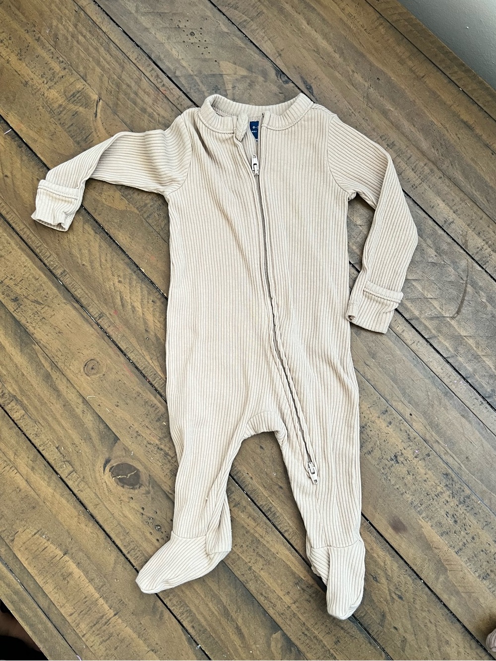 Old Navy Ribbed Footed Two-way Zip Pjs - Picture 3 of 5